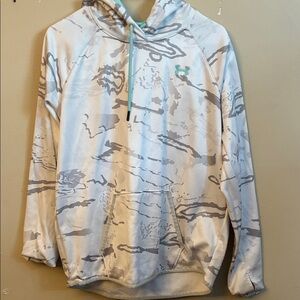 Under Armour White & Light Gray Camo Pullover Hoodie
